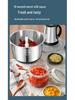 Stainless Steel Electric Meat Grinder & Multi-function Food Processor with Dough Kneading, Garlic Paste, and Vegetable Shredder