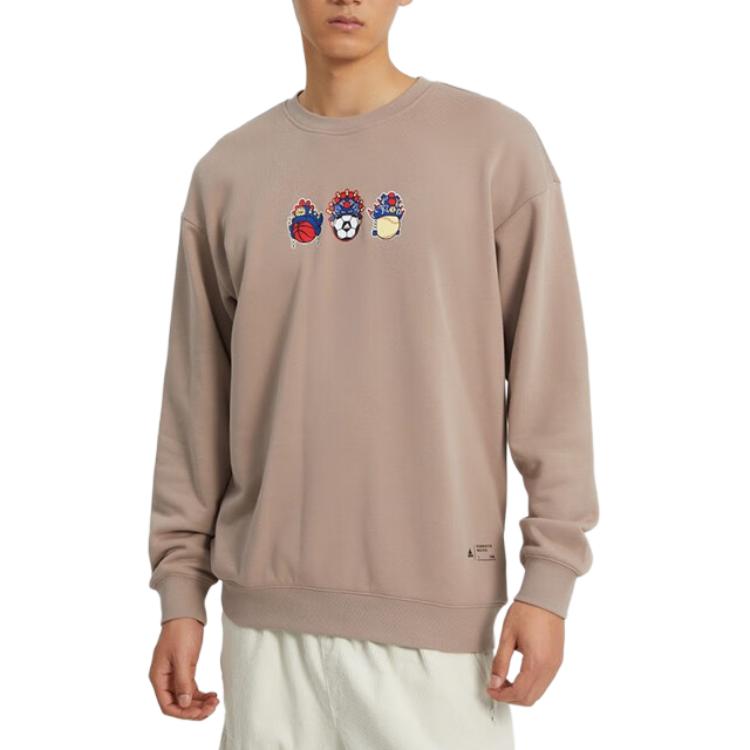 adidas Sweatshirts Unisex Brown Crew Neck Moderate Regular IB2775
