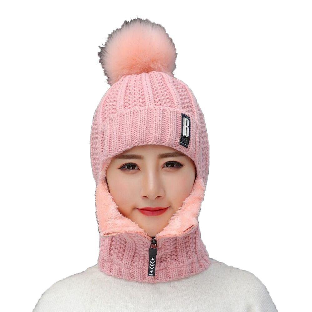 

Утепленная шапка-бини, грелка для шеи, зимняя шапка, комплект шарфа, повседневная шерстяная вязаная шапка для женщин