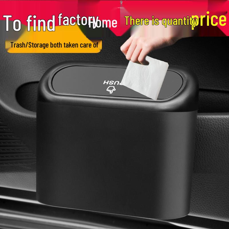 Přenosný skládací odpadkový koš do auta: Závěsný mini úložný koš na zadní sedadlo nebo dveře auta