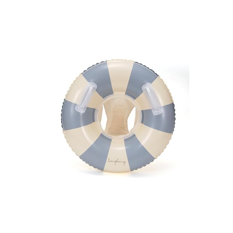 CDDU Baby Swim Ring for Toddlers, with Float Seat, Leg Openings, and Handles, Vintage Stripe Design, for Baby, Pool, Water Play, Swim Ring, Bath,