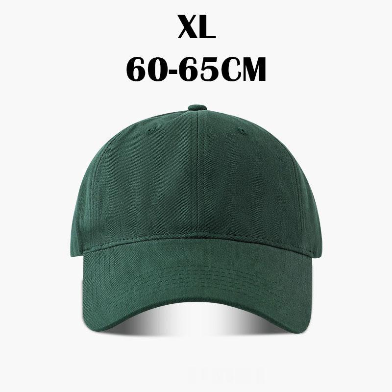 Unisex Czapka na dużą głowę 60-65cm Gładka zakrzywiona czapka z daszkiem Odporna na kurz czapka baseballowa Jednolita regulowana czapka rekreacyjna Męska Damska