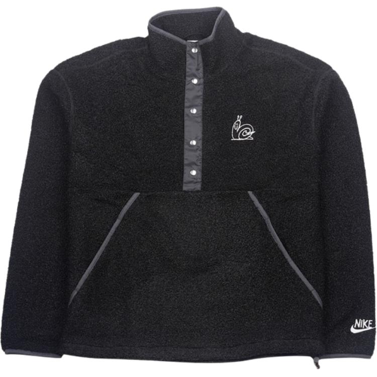 Nike Sportswear Fleece Half Snap Pullover Black DQ4194-010 S