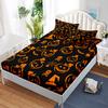 Happy Halloween Fitted Sheet Bed Mattress Protector Kid Pumpkin Bed Cover Twin Full Queen King Size Elastic Bed Sheet Pillowcase