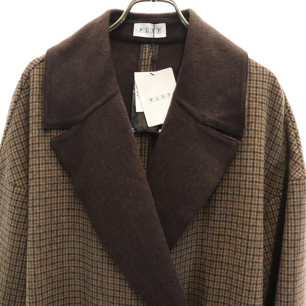 Oanvänd PLST Rutig flodrock M Brun Dam Begagnad