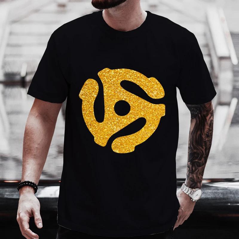Phonograph Record Print T-shirts Spindle Adapter Dj Music Geek Funny Tshirt T-Shirt Tee Shirt UnisexLadies Youth Tops