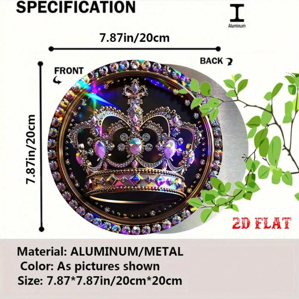 Luxe Koninklijke Kroon Metaal Wanddecoratie Bling Embleem Plaquette voor Tuin Terras Binnen Buiten