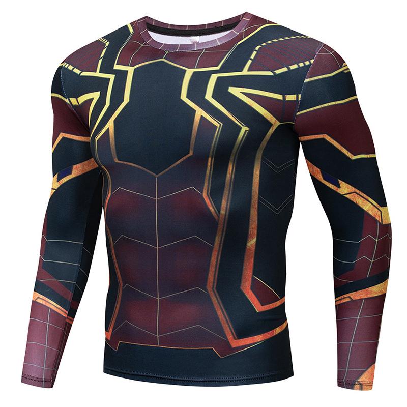 Mens Training Compression Shirt Long Sleeve Running Sportswear Outdoor Sports Menswear