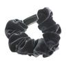 VINGTAINE Velvet Scrunchie Hair Accessory with Silver and Gray Plate, HS-92-S-GY,