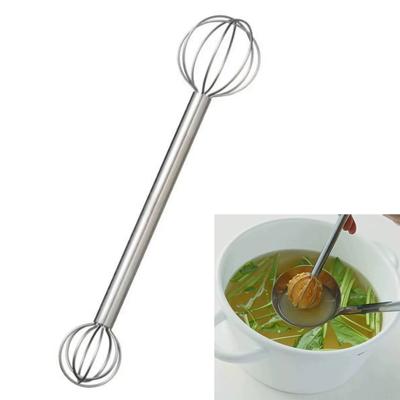 Dual Head Miso Soup Measure Tool Stainless Steel Kitchen Scoop Dual Head Miso Stirring Tool For Accurate Portion Control