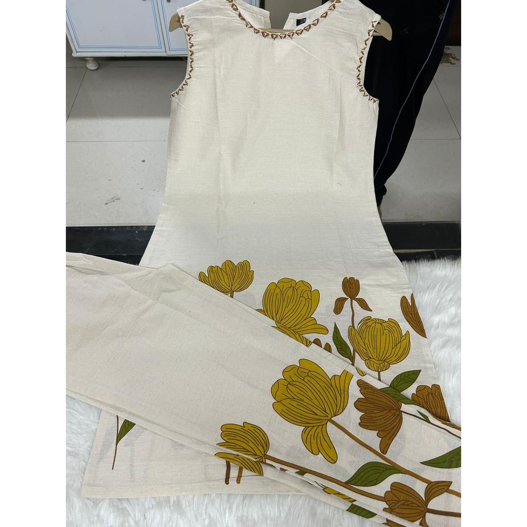 Party Wear Cotton Flex Kurta Pant Cord Set Indian Women Designer Top Tunic Kurti VSO-1724 C