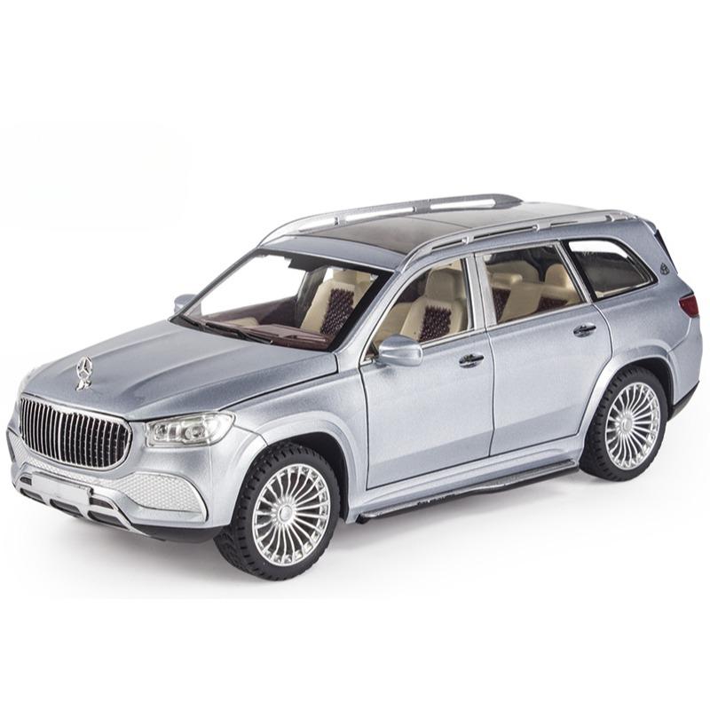 1/24 BENZ Maybachs GLS-klasse GLS600 Legeringsbilmodell Støpte metallleketøybilmodellsamling Lydlys Simuleringsbil Leker til barn Gave