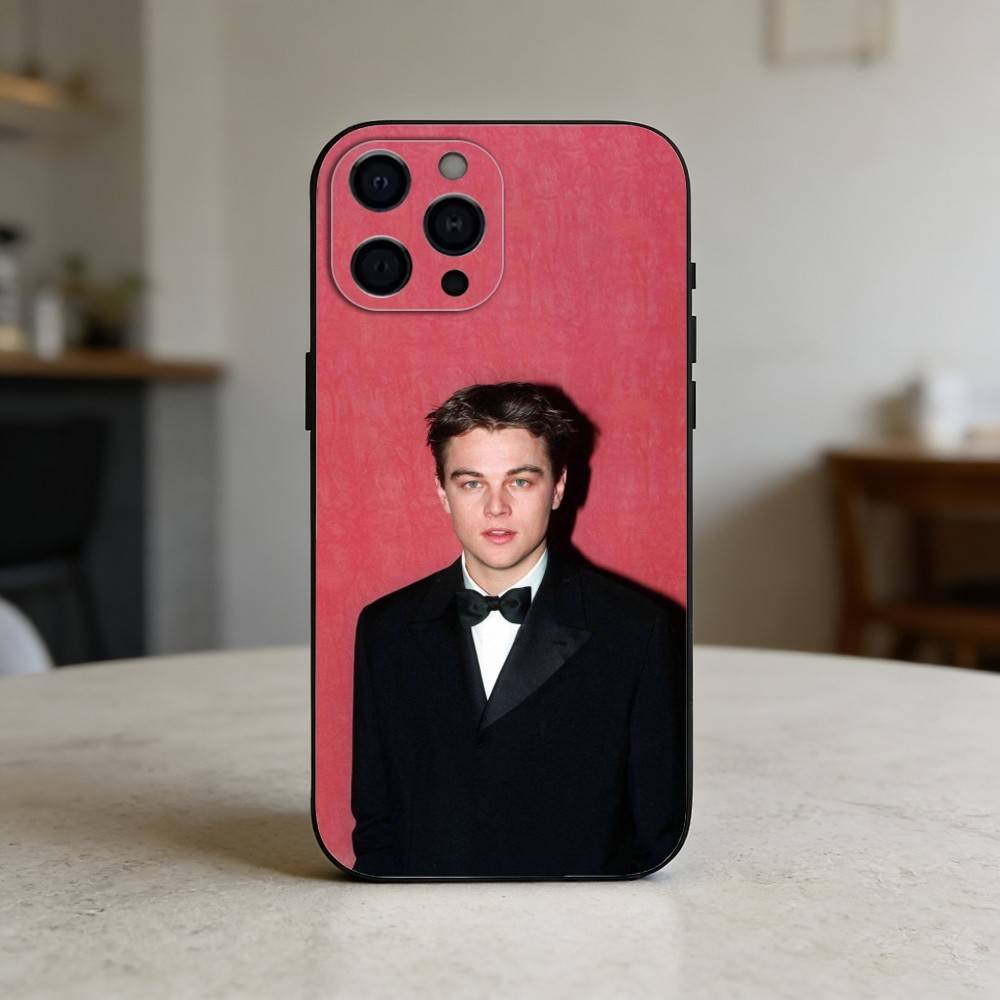 L-Leonardo DiCaprio Phone Case For iPhone 17,16,15,14,13,12,11 Plus,Pro Max,SE4Soft Silicone Black Cover iPhone16e