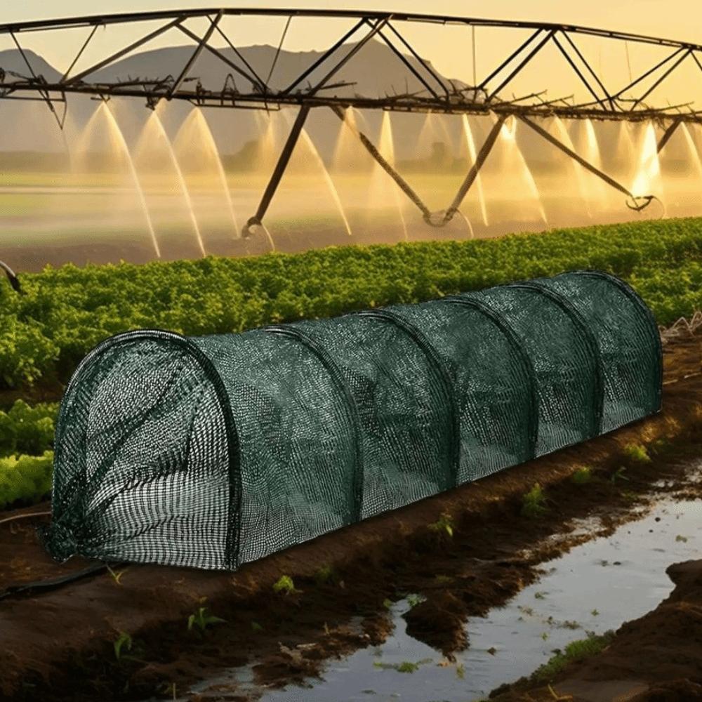 Collapsible Greenhouse Tunnel Green Mesh Bird Insect Barrier Garden Tunnel  Vegetable Growing