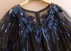 Cheongsam Evening Gown Shawl with Sequined Lace Shrug Cape