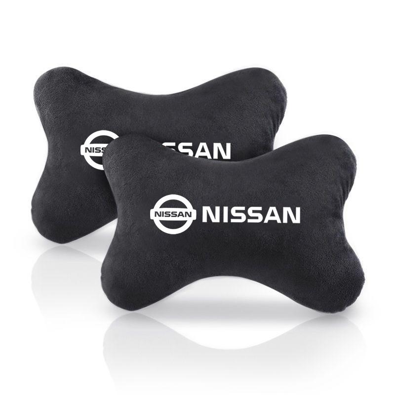 2/4 Stück Auto Kopfstütze Nackenkissen Sicherheitsgurt Abdeckung Polster für Nissan Nismo X-Trail Qashqai Almera J10 J11 Juke Note Almera Zubehör