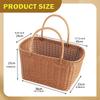 Empty And Versatile Woven Basket with Handle, Made of Imitation Rattan, Ideal for Fruit, Eggs,