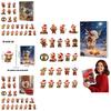 Christmas 24day Advent Calendar With Acrylic Cow Ornament For Holiday Gift Giving