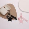 Ornament Glitter Stars Pendant Pink and Black Y2K Jewelry Keychain Cartoon  Keychain  Women Men