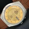 CRYSTAL 46961 AUTOMATIC VINTAGE JAPAN MENS GOLDEN DIAL WATCH A706947-1