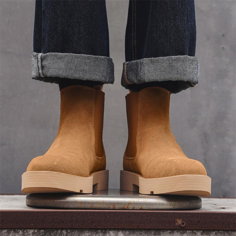 Japanese platform Chelsea boots men's winter tooling Martin boots British short boots desert boots 66618-J