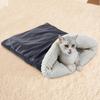 Cat Bed Cave Cozy Plush Cat Sleeping Bag Pet Snuggle Sack Warming Plush Nests For Rest Cuddle Hiding Travel Home Car Autumn