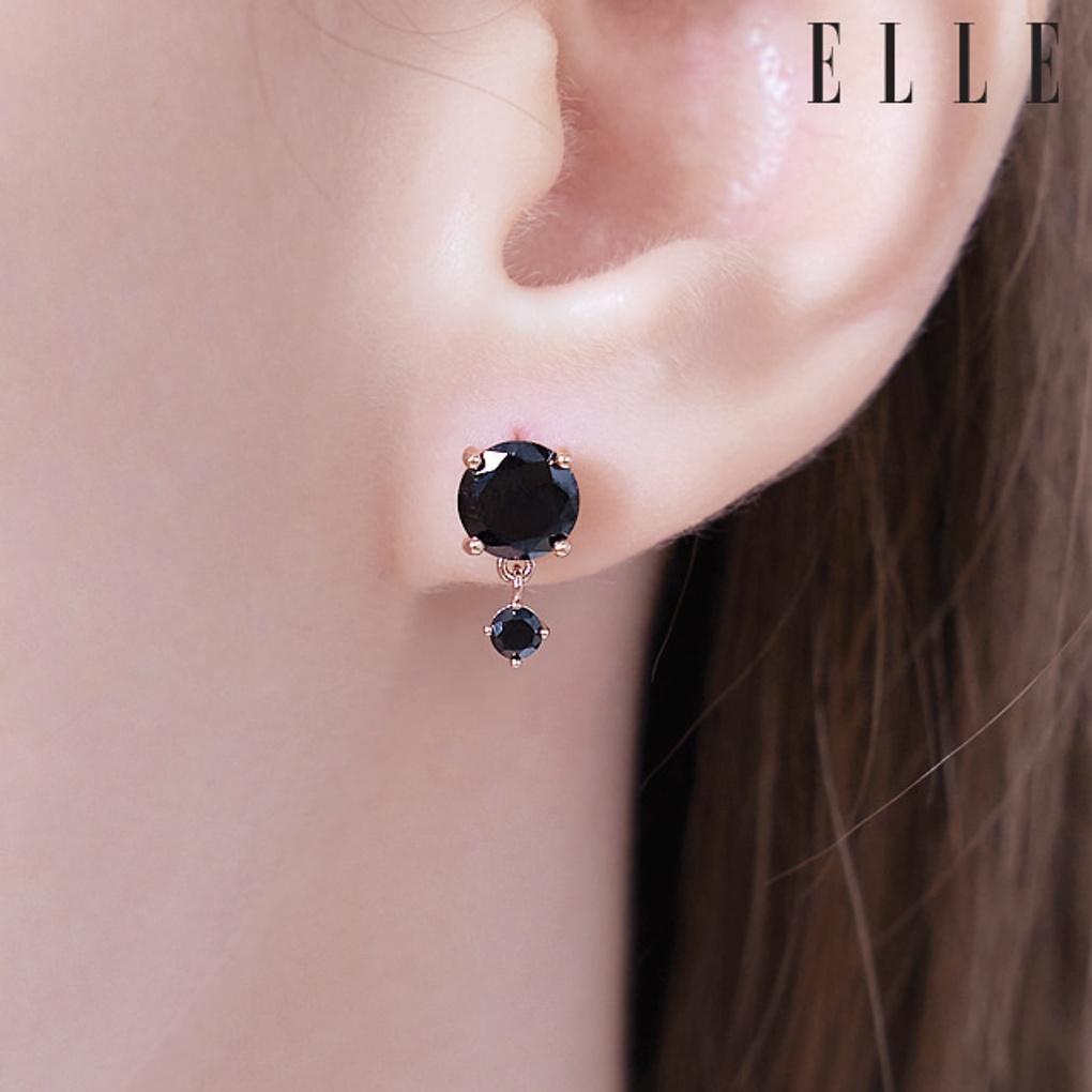 14K Gold Plated Double One Earrings (Gold Pin) ELGPEE432