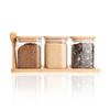 Wild Pigeon Three-Piece Glass Seasoning Jar Set