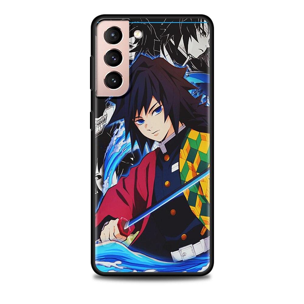 Shell For Samsung Galaxy S22 S21 S20 Ultra FE S22 S21 S20 S10 S9 S8 Plus 4G 5G S10e S7 Edge Cartoon Demon Slayer Tomioka Giyuu
