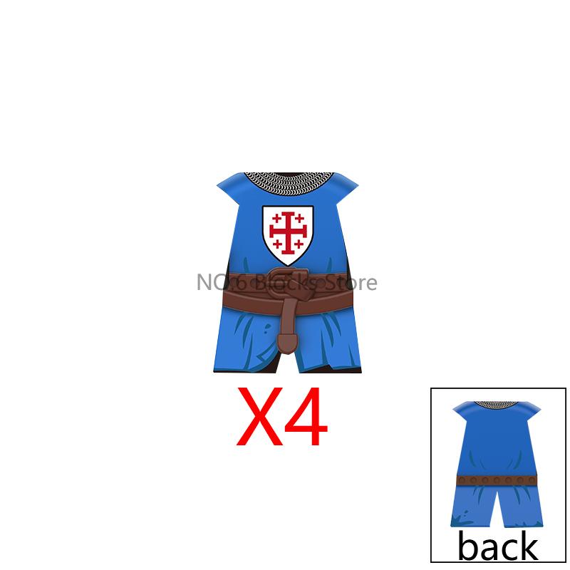 Medieval Military Castle Knight Accessories Building Block Roman Figure Soldier Crusader Viking Shield Armor Eagle Brick Toy S01