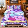 Kirby Custom Name 3Pcs Bedding Set 1 Bed Sheet 2 Pillowcases Bedroom Home Decor