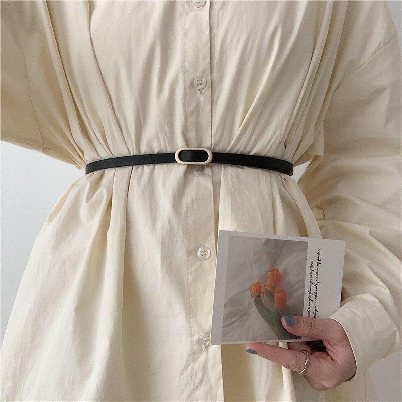 Trendy Korean Style Simple No Hole Women's Decorative Casual Denim Pants Belt For Students