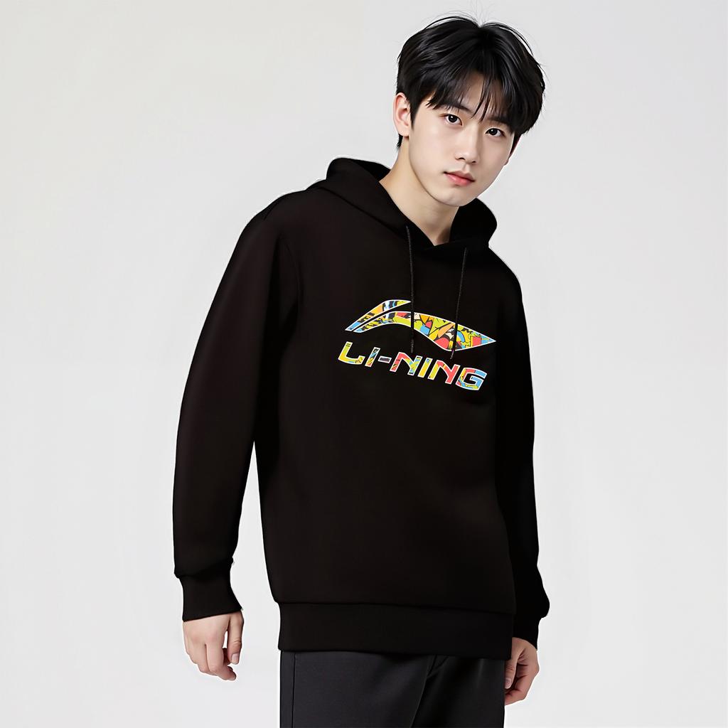 Li-Ning Minimalist Round Neck Pullover Trendy Sports Lifestyle Comfortable Versatile Fashionable Vitality Sweatshirt Men sweatshirt AWDVJ01-2