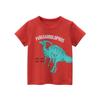 Tecknad dinosaurie Sommar 2025 Barn Koreansk Kortärmad T-shirt för Pojkar