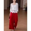 New Short Cotton T-Shirt Women Knitting O-Neck Hollow Summer Style Basic Tops Tees Loose Clothing