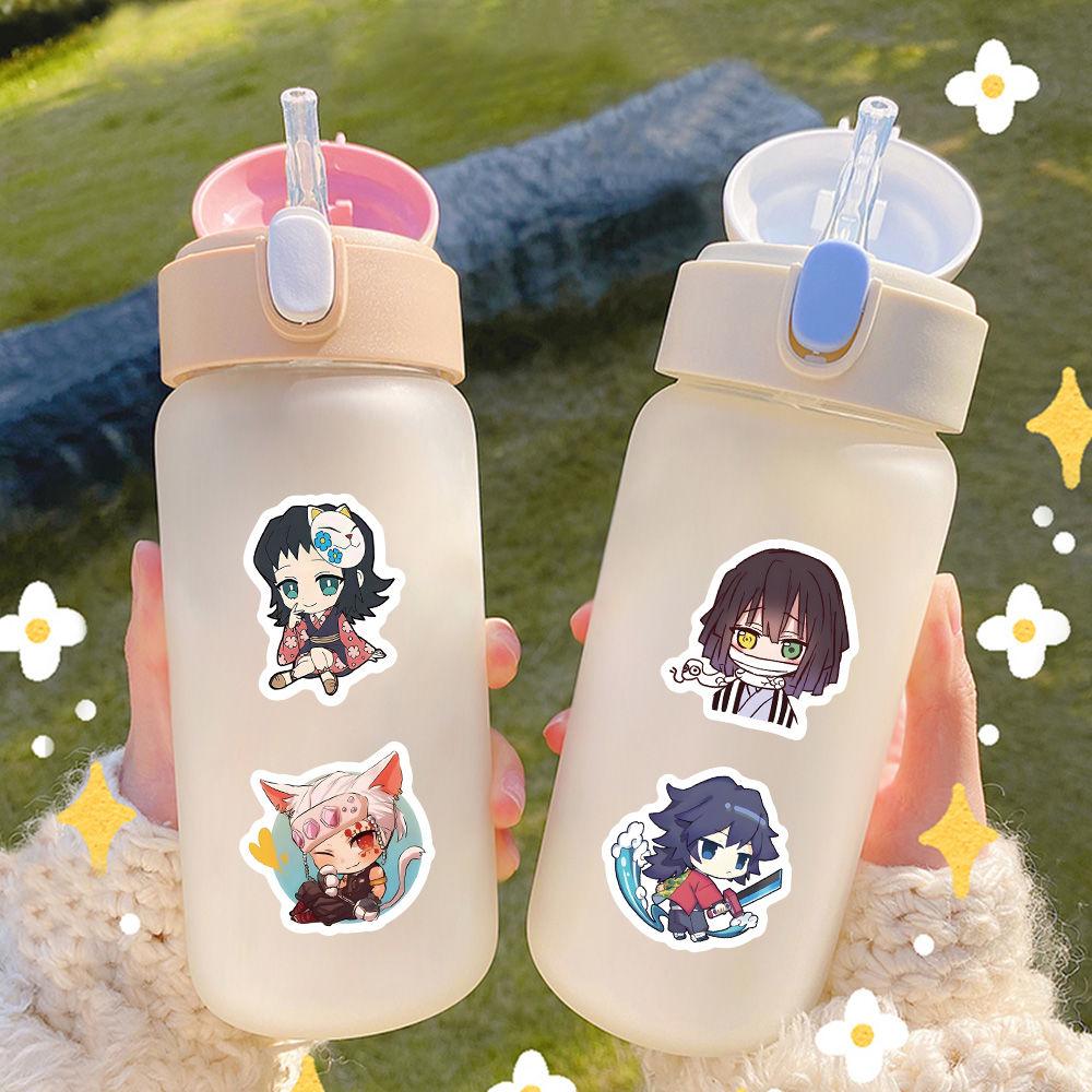 60 pegatinas de dibujos animados de personajes de anime Demon Slayer para decorar teléfonos móviles, agendas y otros artículos: calcomanías decorativas impermeables