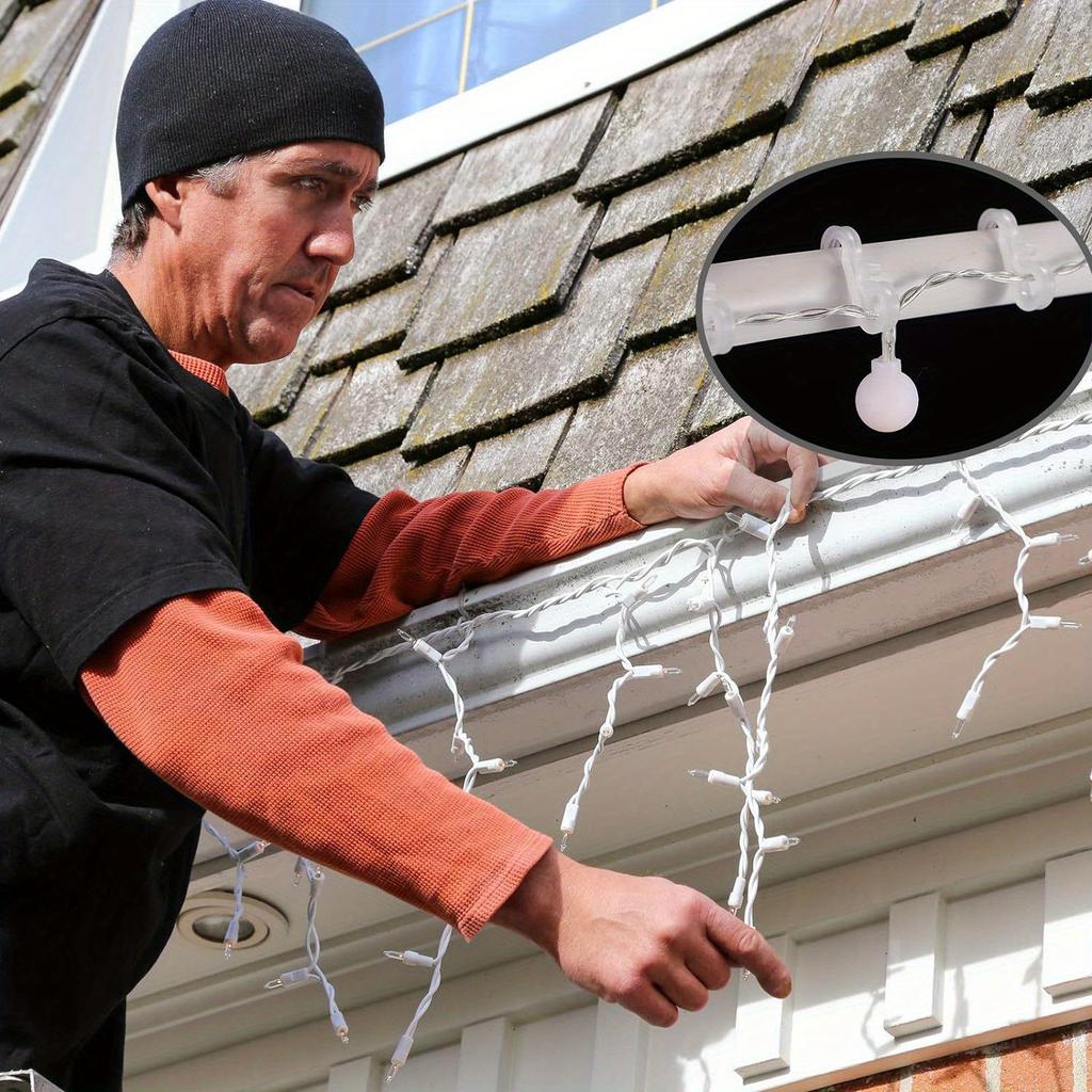 10 Stück S-förmige Kunststoff-Clips Haken Lichterdraht-Clips Festival Party Dekoration Lichterketten-Clips