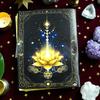 Golden Lotus Leather Journal: Handmade Book of Shadows, Witchy Grimoire