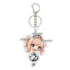 Hot Anime Game  Kamisato Ayaka Arlecchino Navia Anime Cartoon Cute Acrylic Model Double-sided Printing Keychain Keyring Pendant