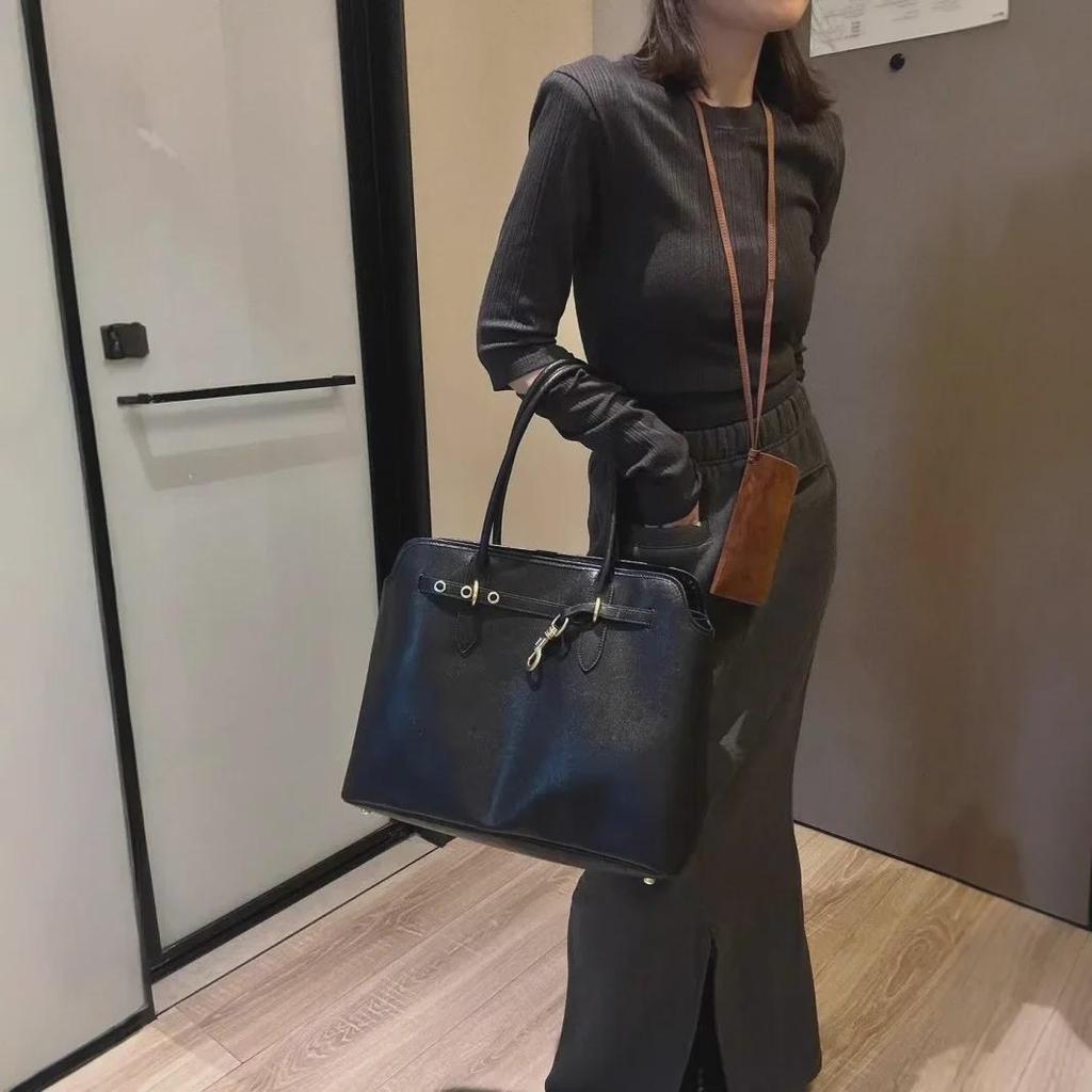 Vintage Koeienhuid Leer Bowling Tote Handtas - Schouder & Onderarm Tas