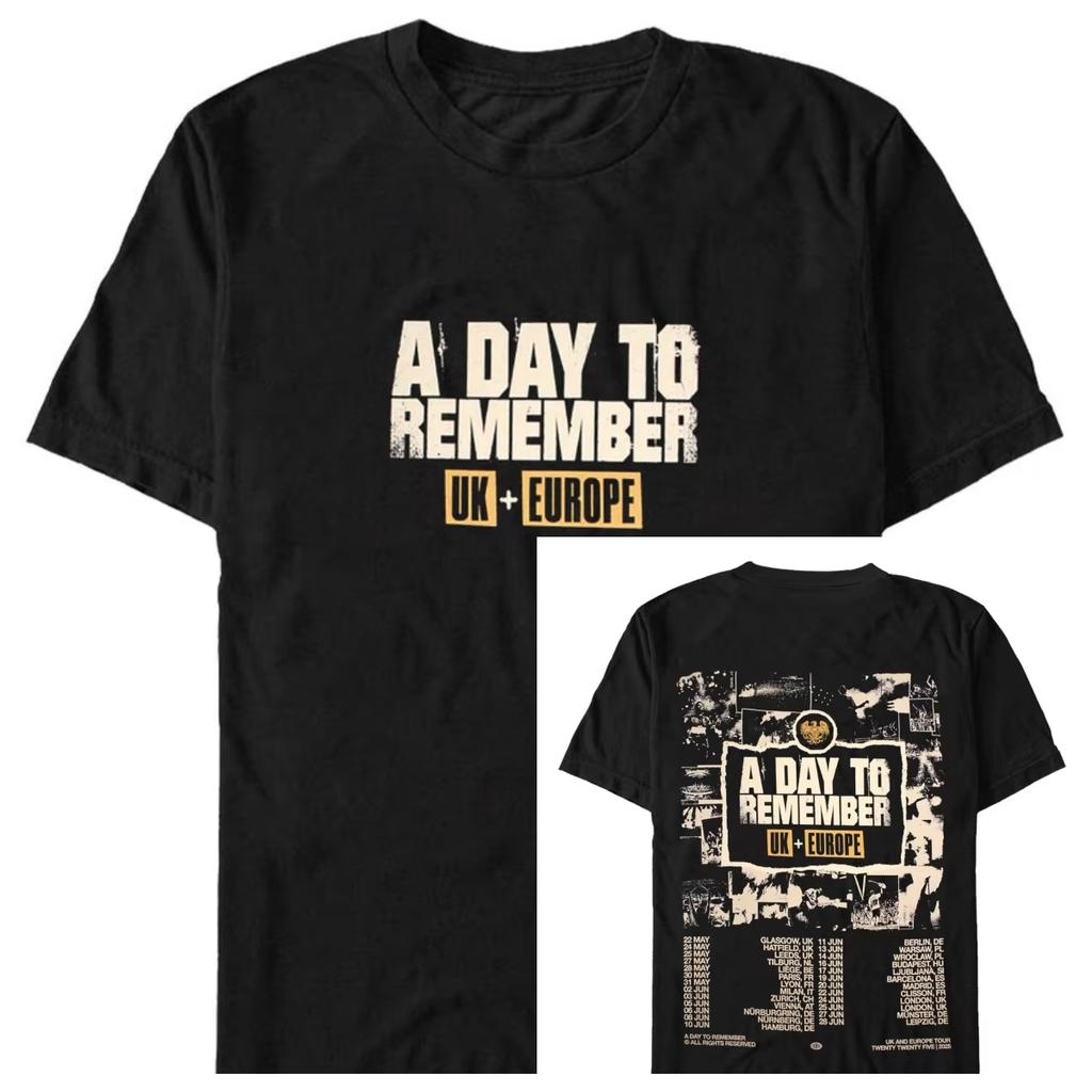 Top A Day To Remember Cotton Band Shirt Unisex Summer Short Sleeve Fashion Tee Hip Hop Streetwear Oversized Tshirt