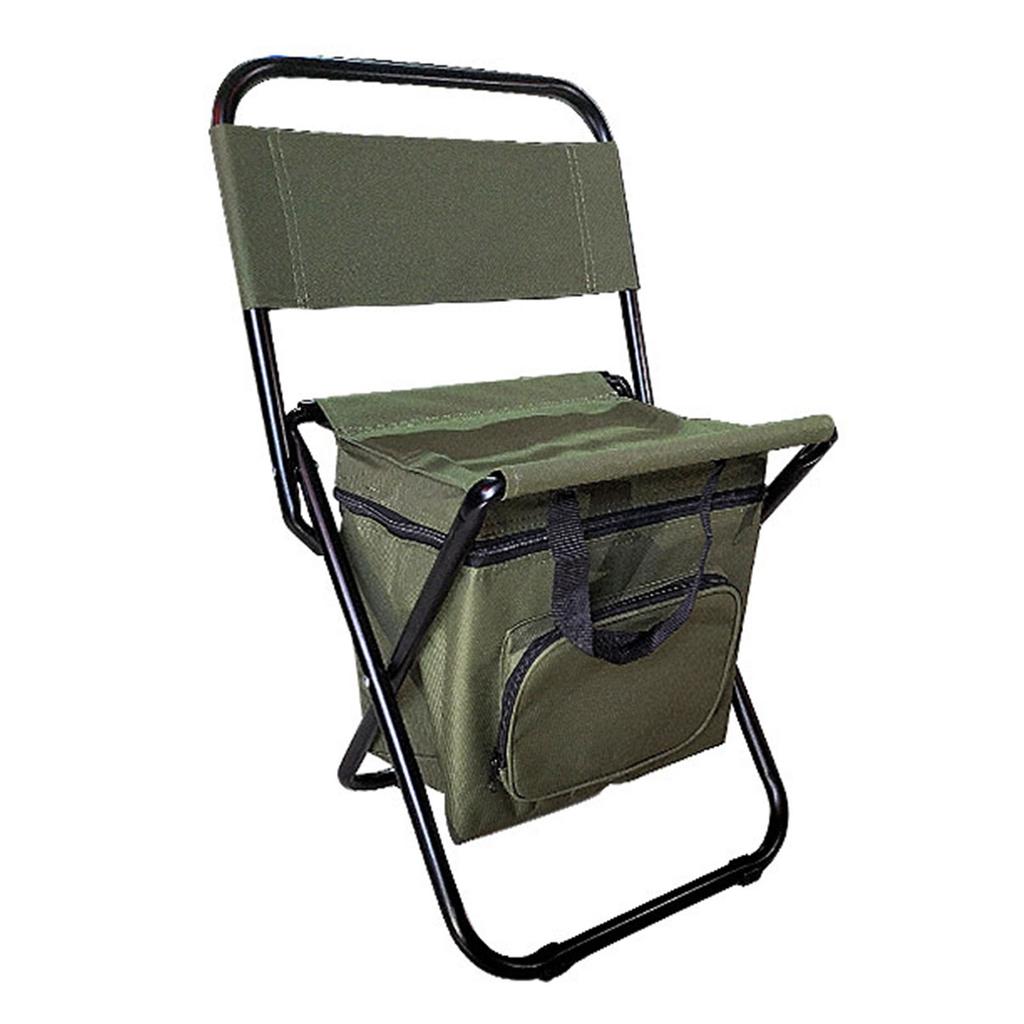 Folding Chair 600D Oxford Cloth Portable Outdoor Fishing Chair with Carrying Strap Storage Bag