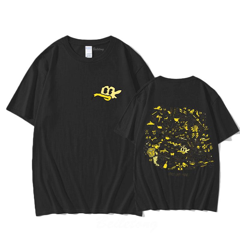 

Футболка Mac DeMarco 2025 года, новая футболка с графическим принтом, короткий рукав, хлопковая футболка, удобные топы XXL чёрный