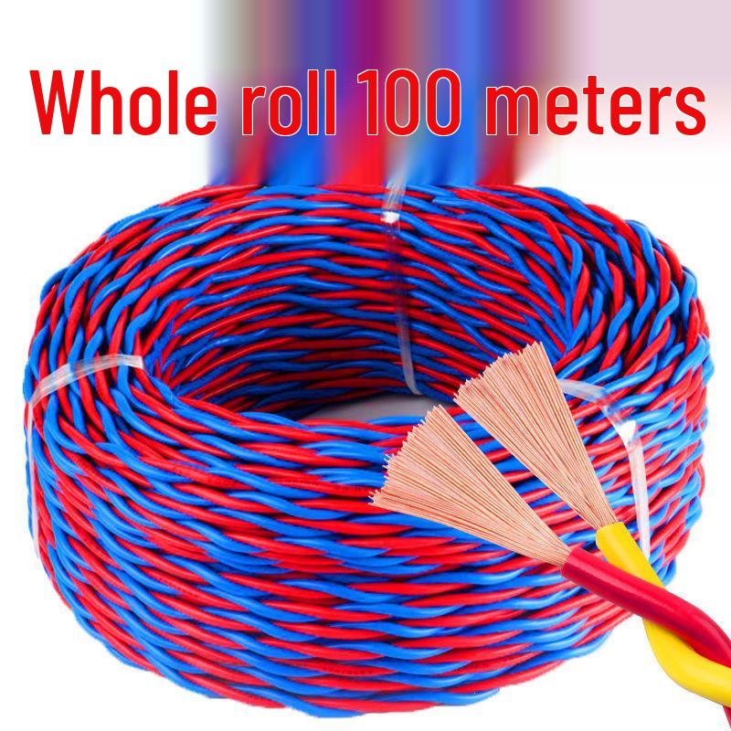 2-Core Colorful Electrical Wire for Outdoor LED Lamp, Surveillance, Charging, and Power Applications (1.5/2.5 sq mm)