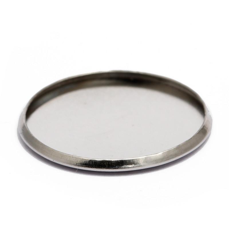 20pcs Stainless Steel Cabochon Cameo Base Round Bezel Tray Blank Base Fit 6-30mm Cameo Base Settings for Jewelry Making DIY