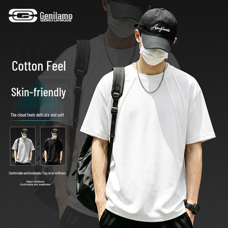 GENIOLAMODE Men s Deconstructed Mamba Cotton T-Shirt XL