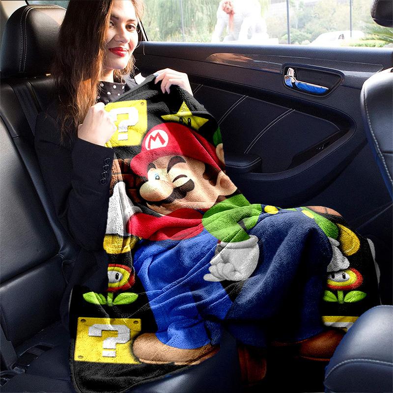 1pcSuper Mario Brothers Plush Blanket - Soft and Comfortable for All Seasons, Makes a Great Gift!B06040m