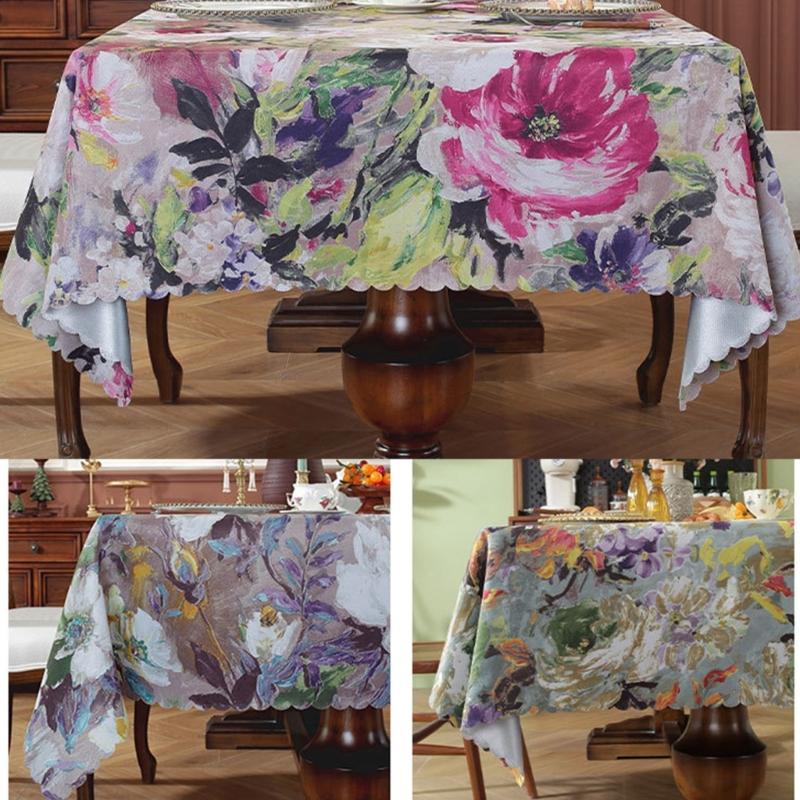Stylish American Art Table Cover Scratch Resistant Polyester Multipurpose Home Decoration Accessory