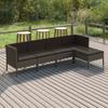 Day and Night - Day and Night 5-piece Garden Furniture Set and Gray Synthetic Rattan Cushions