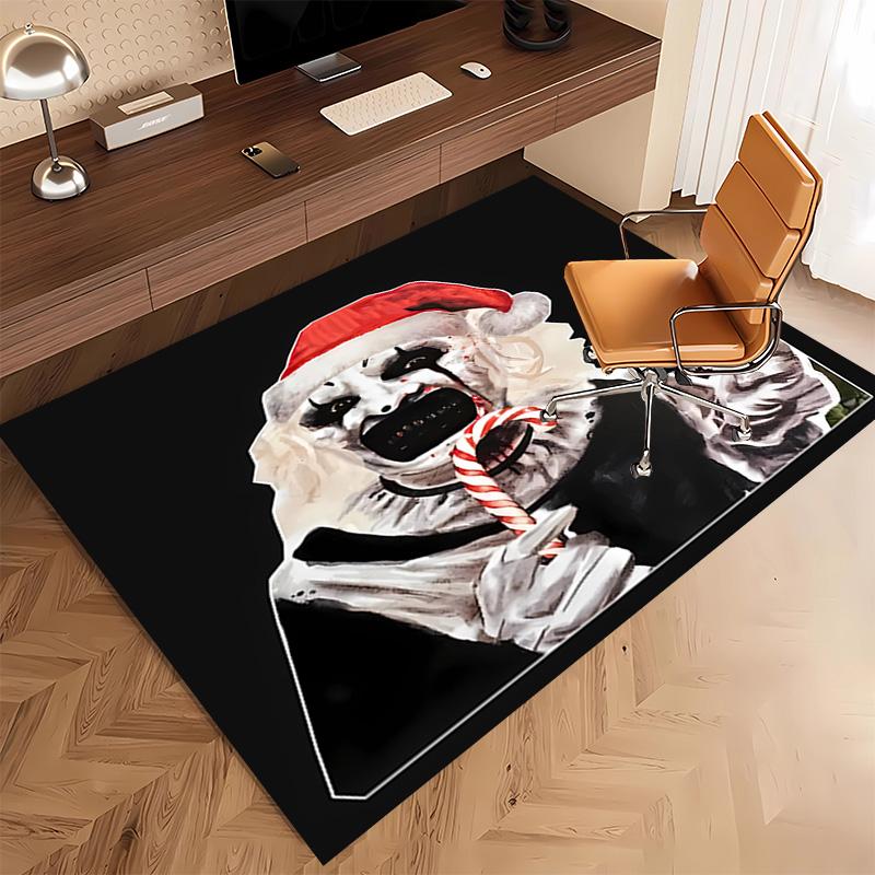 1pc Art the Clown Terrifier5 Print Area Rug - Soft, Washable Non-Slip Indoor Mat, Living Room, Home Office Decorative Rug,Office Decorative